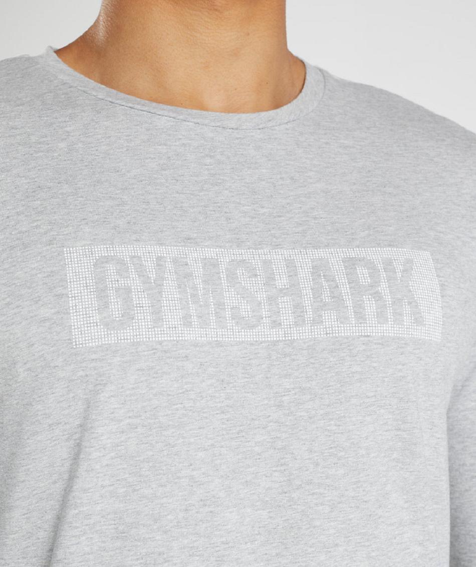 Gymshark Block Muške Dugi Rukav Svijetlo Sive | HR 2669DFM